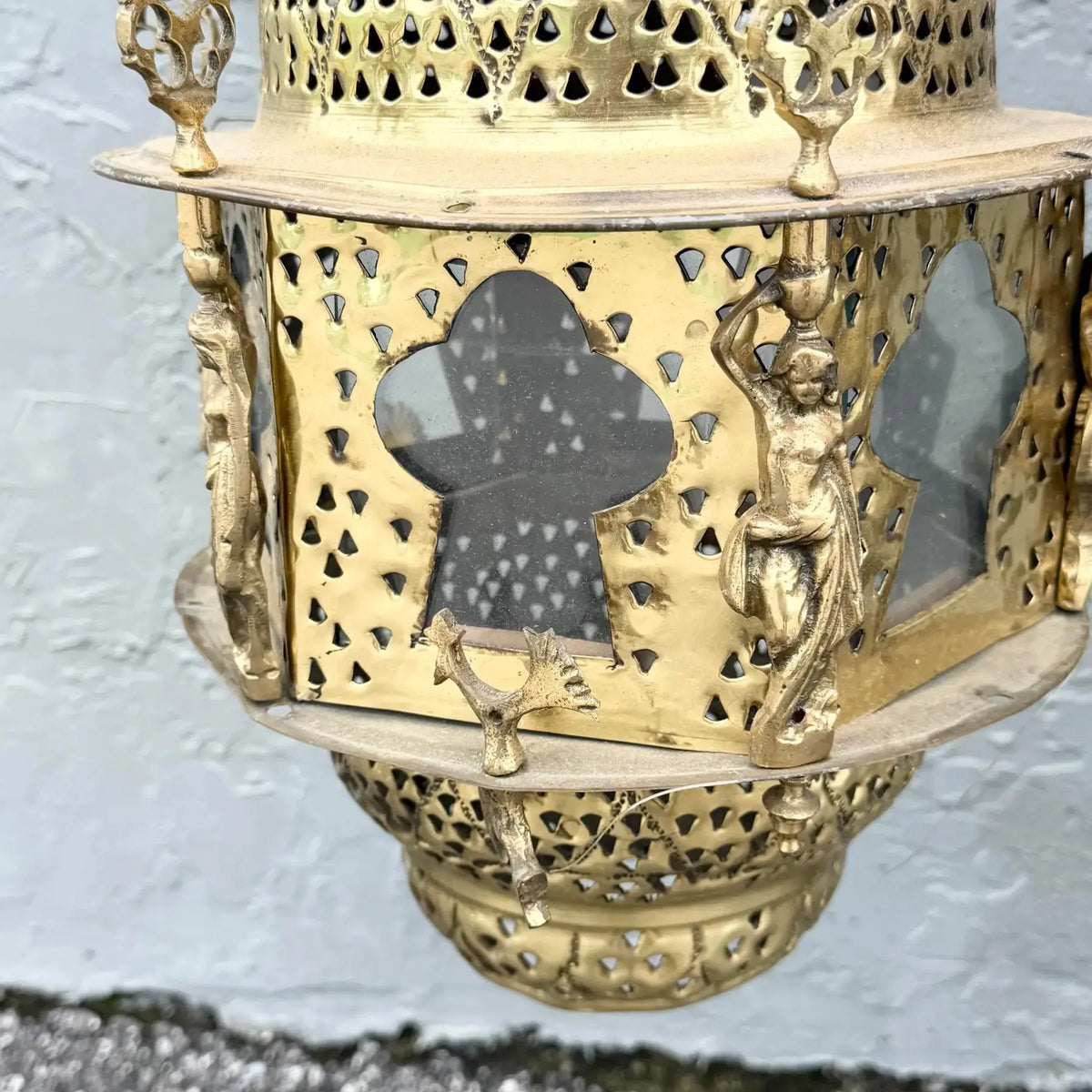 Vintage Middle Eastern Style Pendant Lamp Dolphin & Flamingo