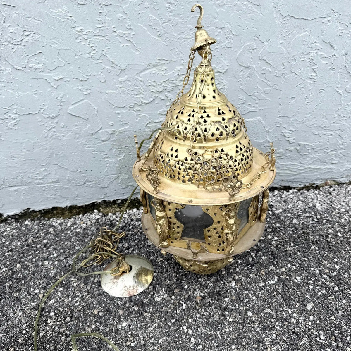 Vintage Middle Eastern Style Pendant Lamp Dolphin & Flamingo
