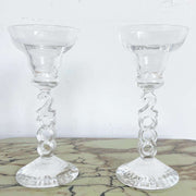 Vintage Millennium Year 2000 Cocktail Glasses - a Pair - Dolphin & Flamingo