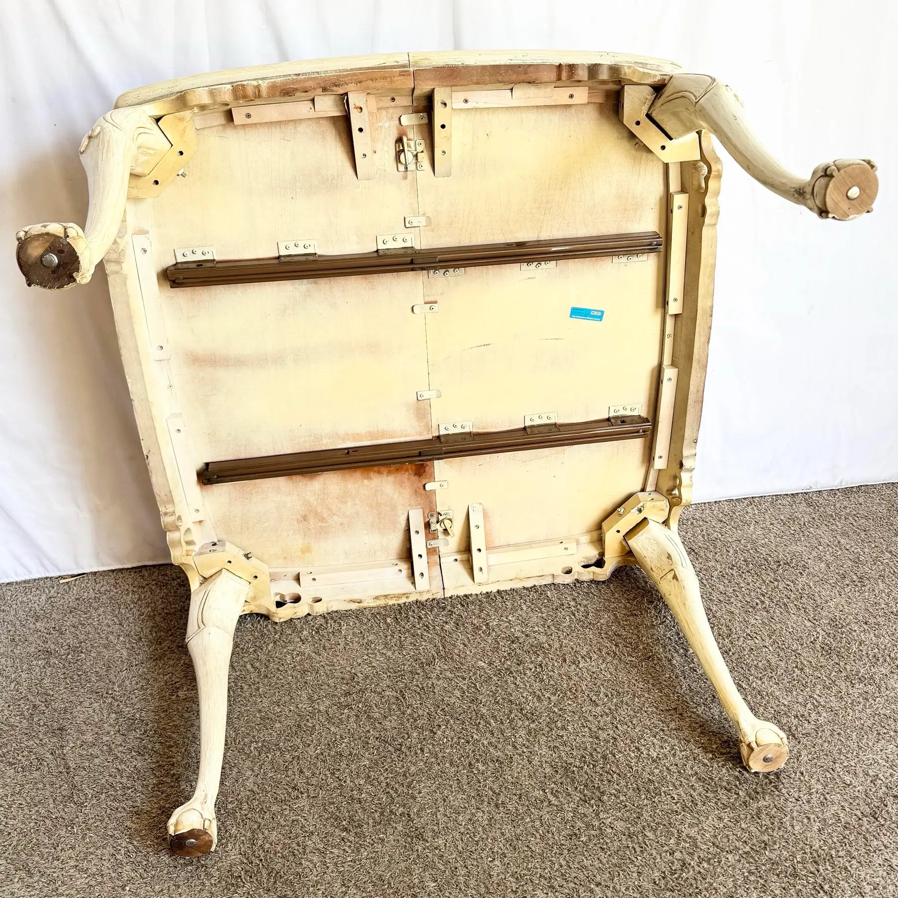 Vintage “Ming Treasure” Hand Carved Ball in Claw Extendable Dining Table by Drexel