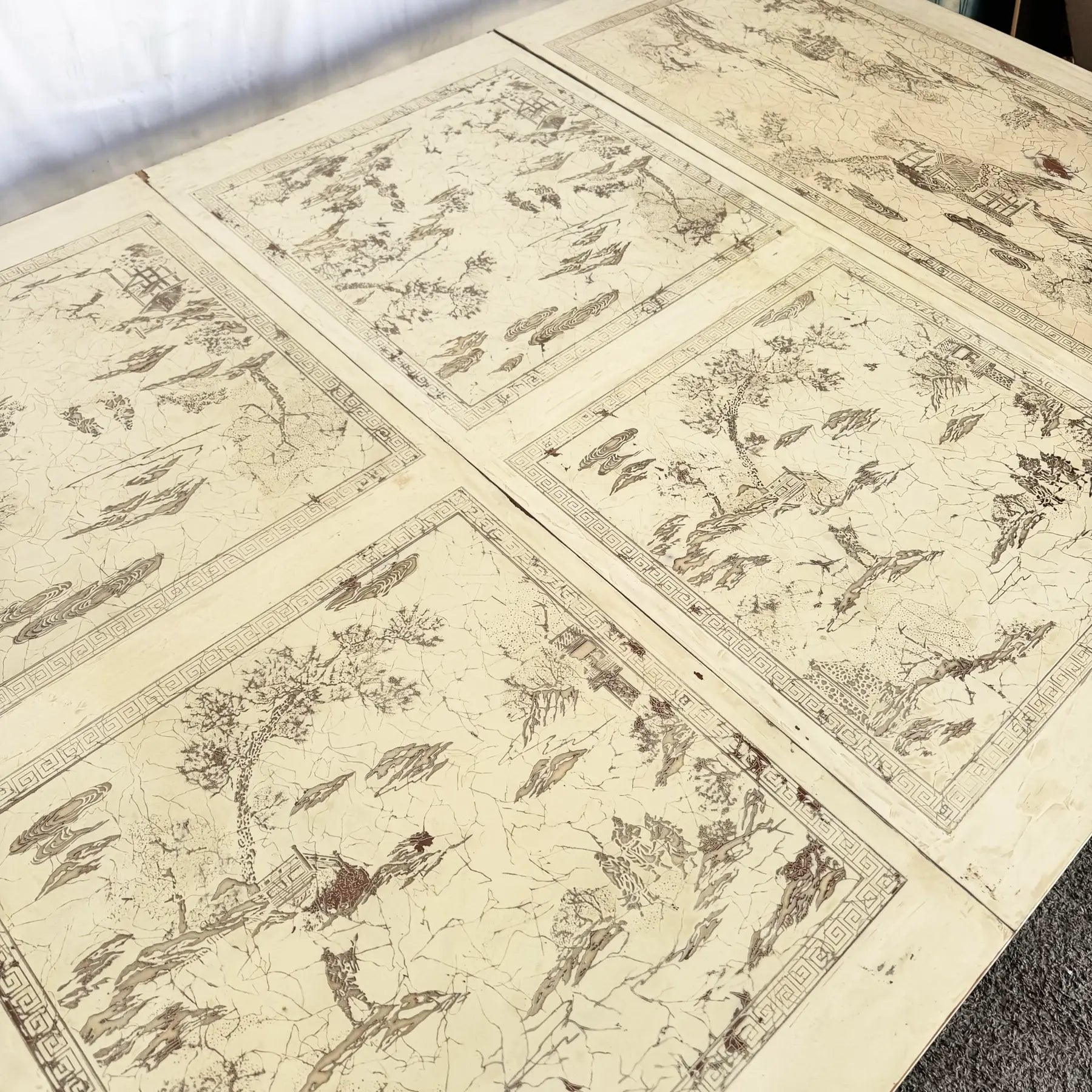 Vintage “Ming Treasure” Hand Carved Ball in Claw Extendable Dining Table by Drexel