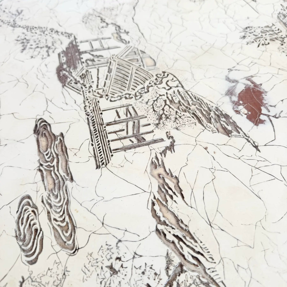 Vintage “Ming Treasure” Hand Carved Ball in Claw Extendable Dining Table by Drexel - Dolphin & Flamingo