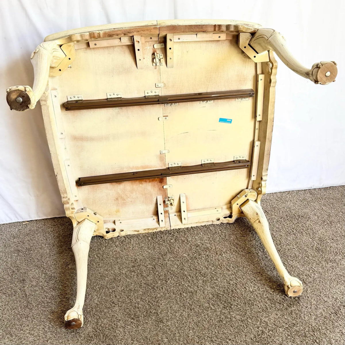 Vintage “Ming Treasure” Hand Carved Ball in Claw Extendable Dining Table by Drexel - Dolphin & Flamingo