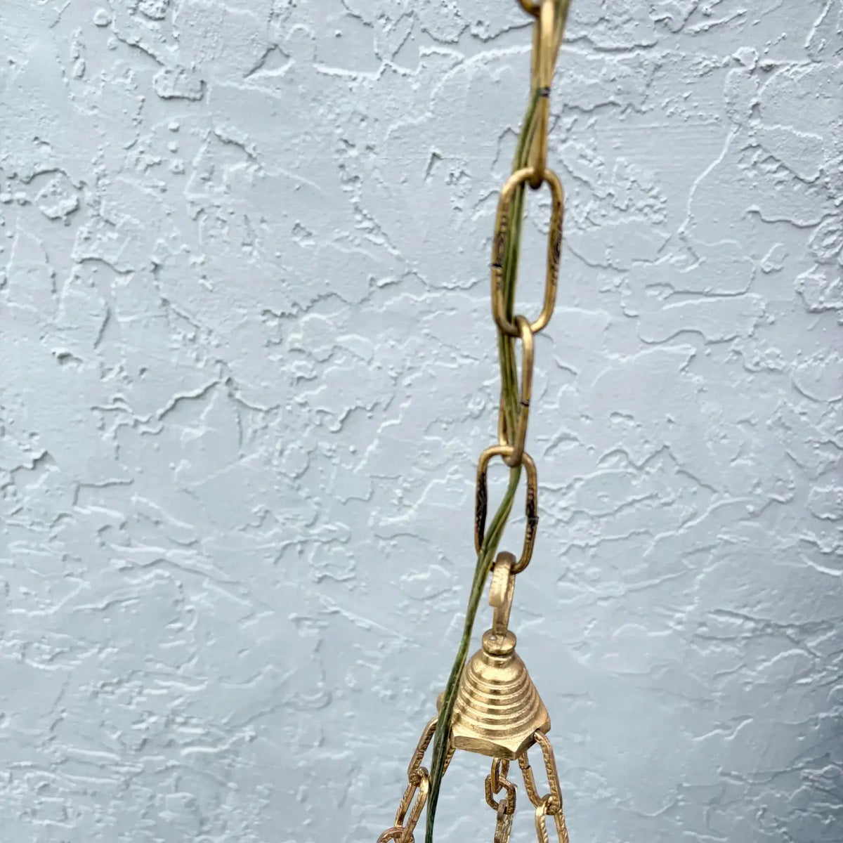 Vintage Moroccan Middle Eastern Style Brass Pendant Lamp Dolphin & Flamingo