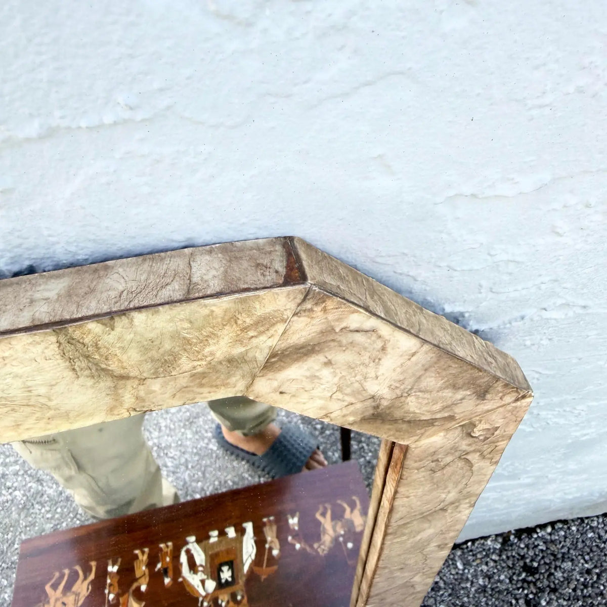 Vintage Octagonal Abalone Shell Octagonal Wall Mirror