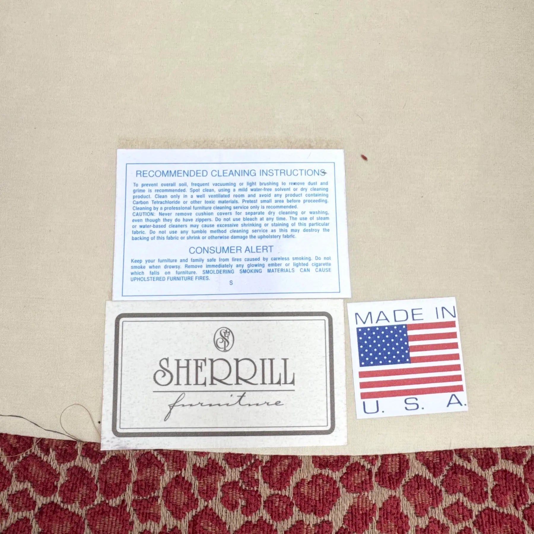 Vintage Regency Red Leopard Print Lounge Chairs by Sherrill Furniture Dolphin & Flamingo