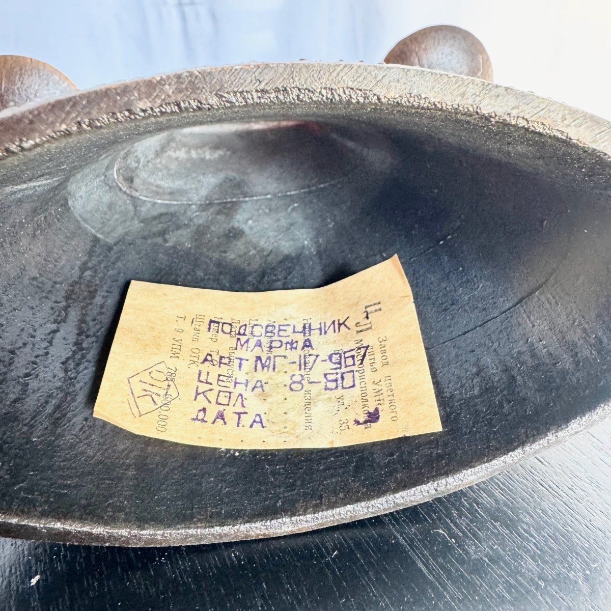 Vintage Russian Bjørn Wiinblad - Style Figural Lady Dress Copper Candle Holders/Candelabra - Dolphin & Flamingo