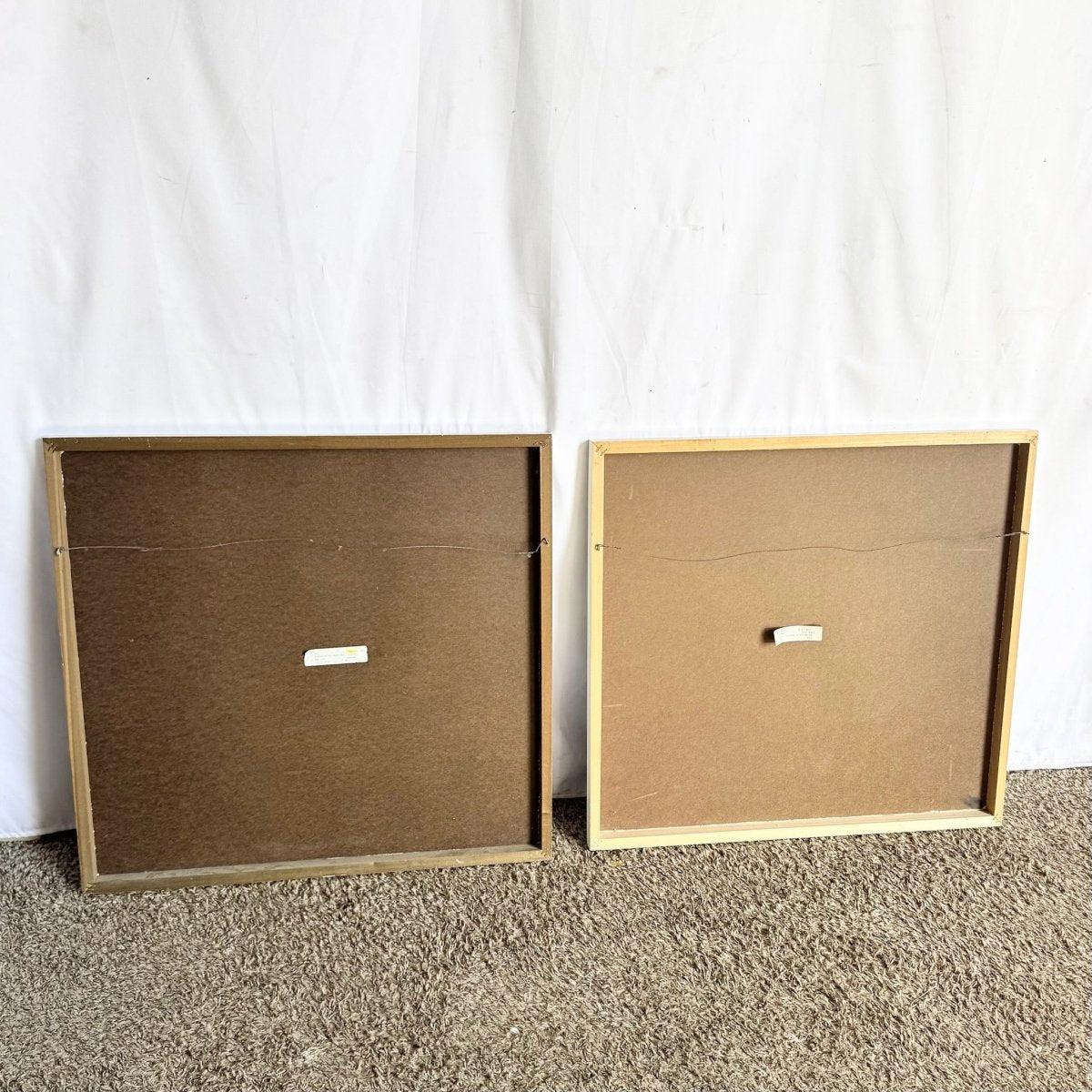 Vintage Thomas McKnight Madison Square and Manhattan Prints on Wood Bard Frame - Two Pieces - Dolphin & Flamingo