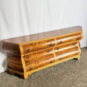 Vintage Venetian Bombe Burlwood Dresser - Dolphin & Flamingo