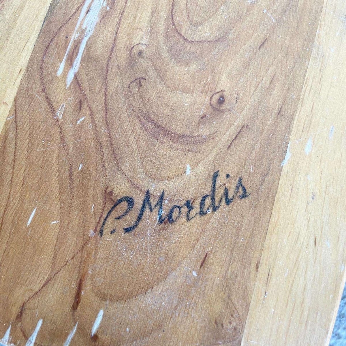 Vintage Wooden Hand Drawn Female Body Form Nesting Tables - Set of 4 - Dolphin & Flamingo