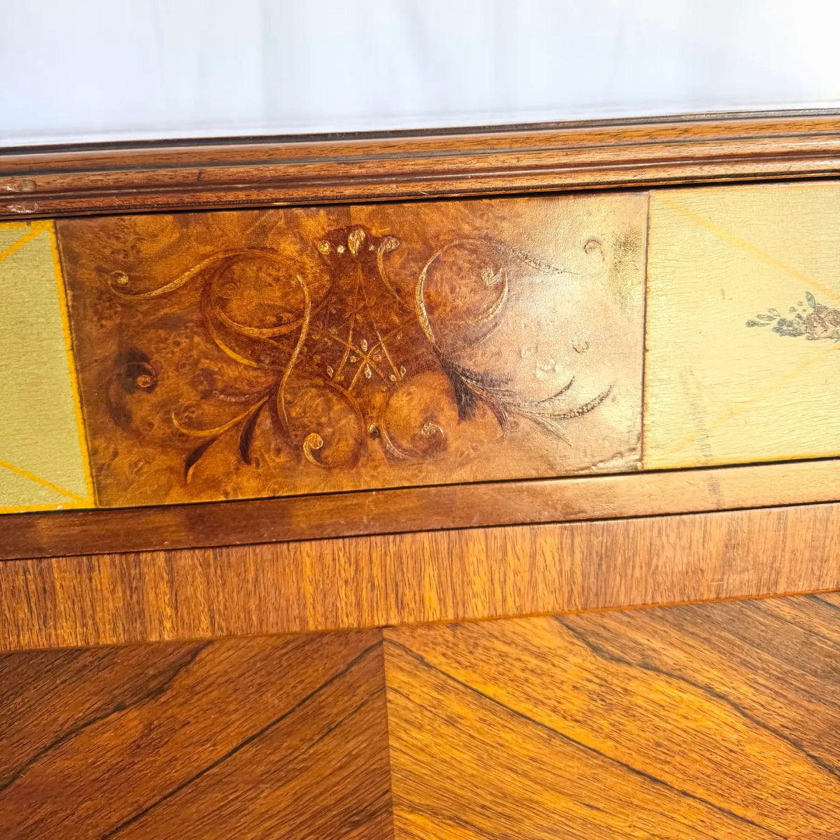 Vintage Wooden Highboy by Royal Furniture Company of Grand Rapids Michigan - Dolphin & Flamingo