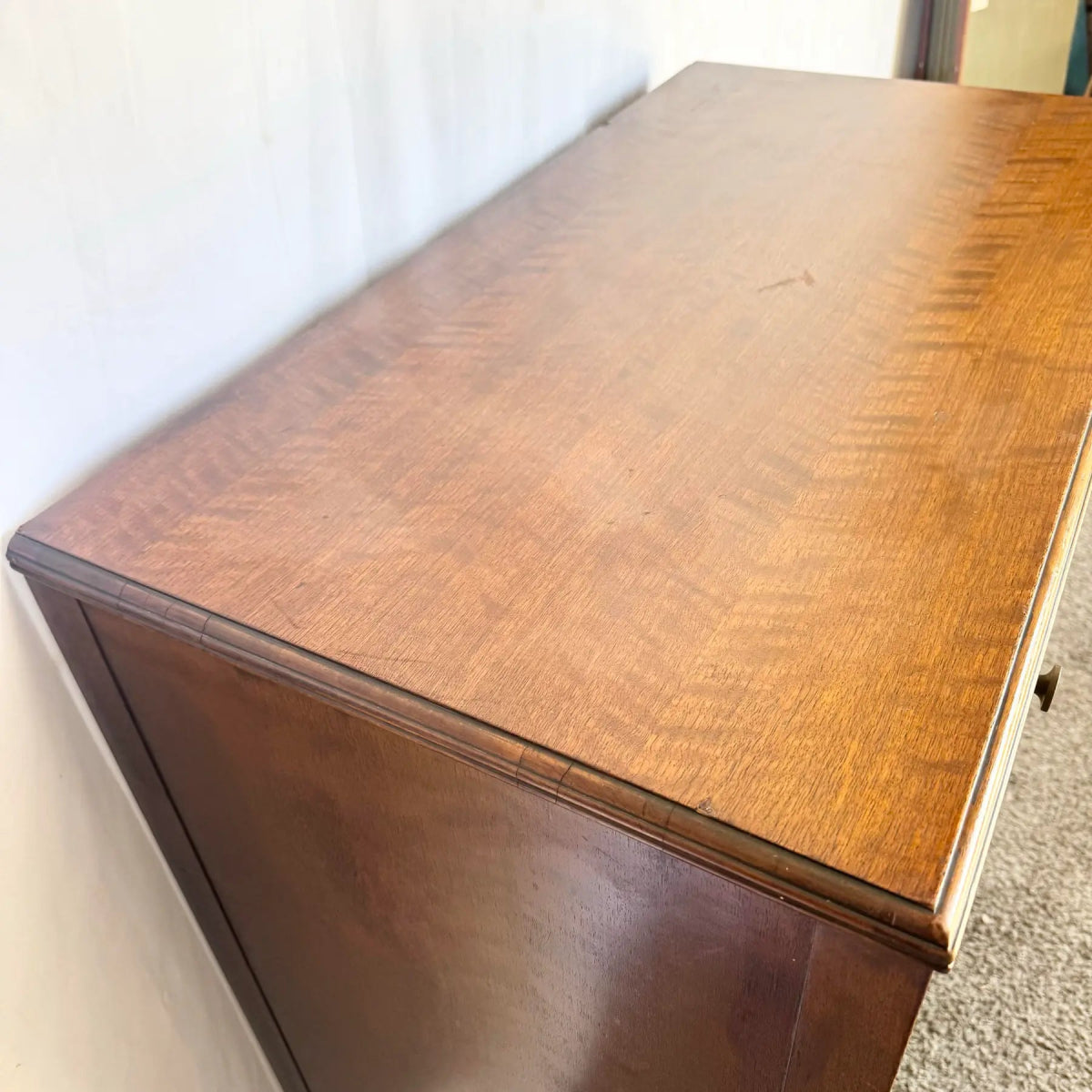 Vintage Wooden Highboy by Royal Furniture Company of Grand Rapids Michigan - Dolphin & Flamingo