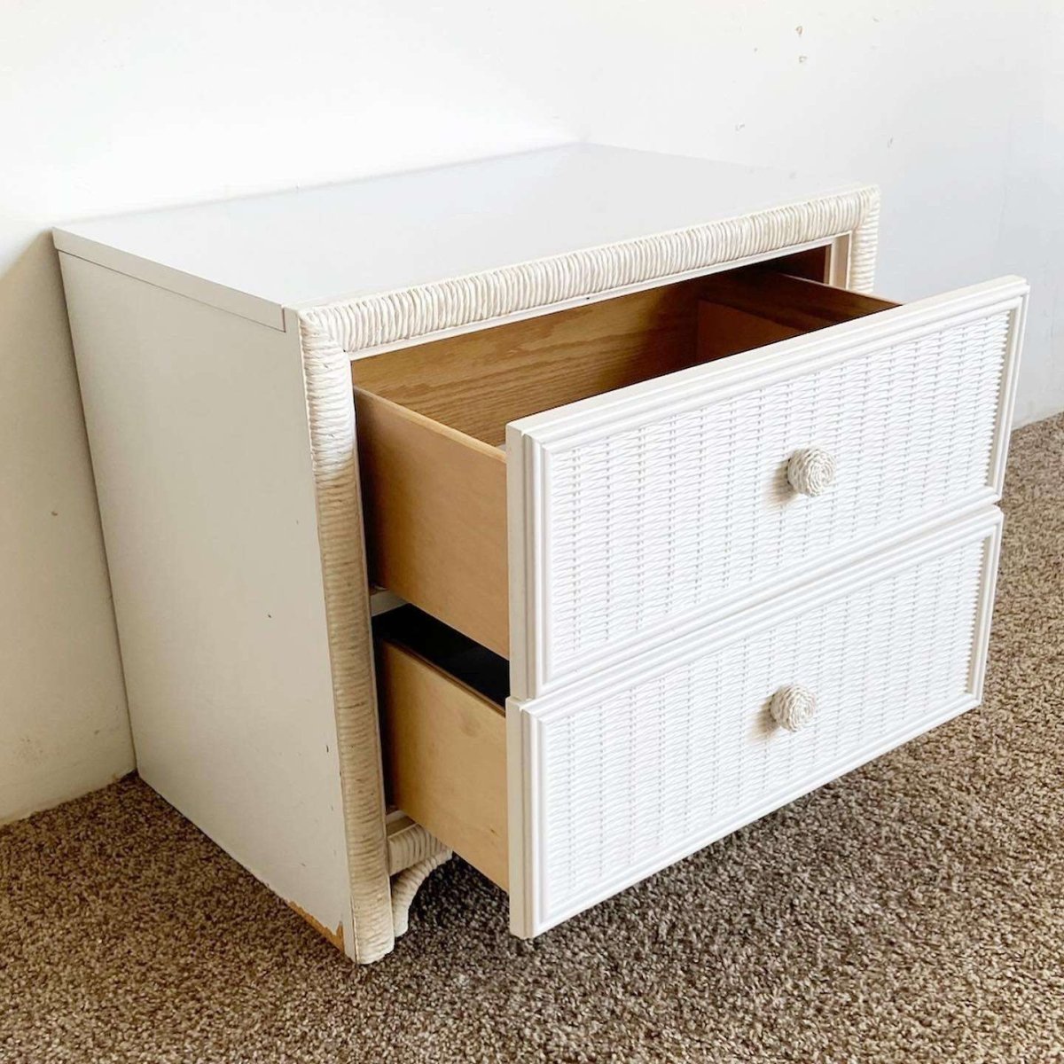 White boho bedside table hotsell