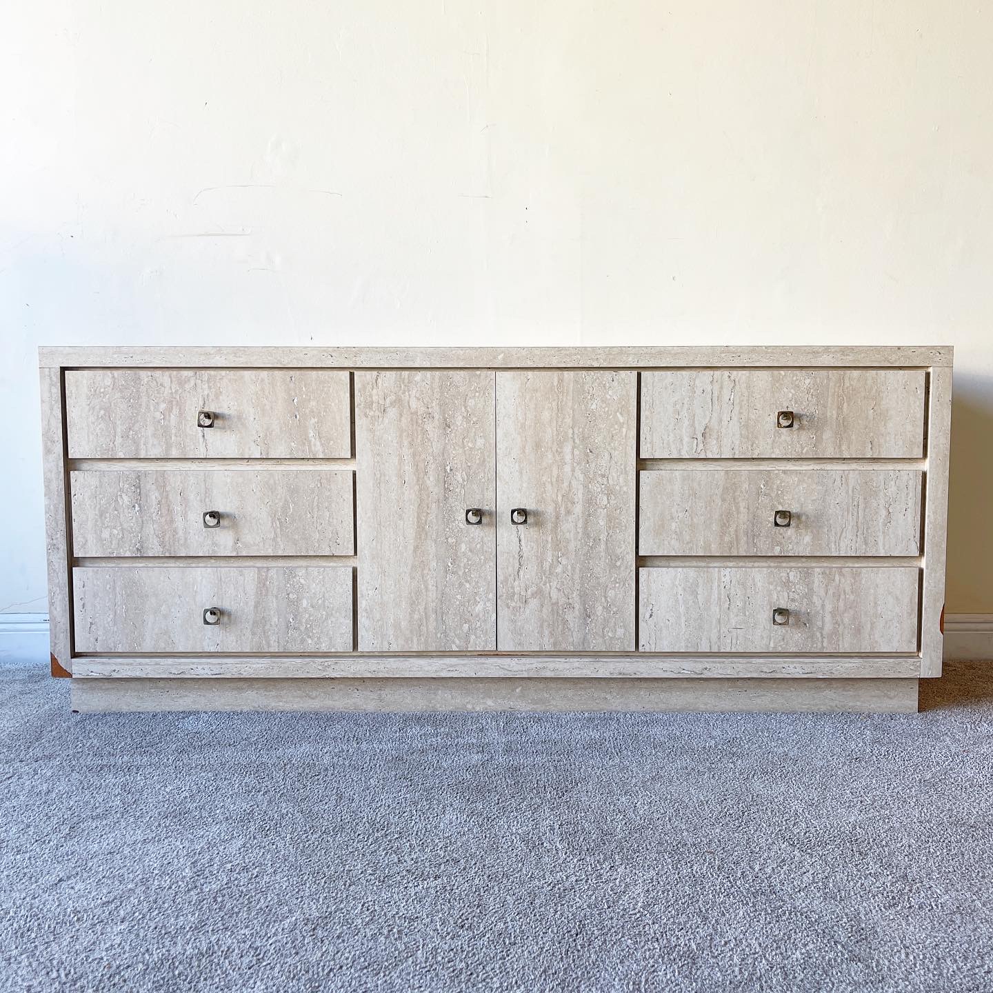 Postmodern Purple Lacquer Laminate Lowboy Dresser