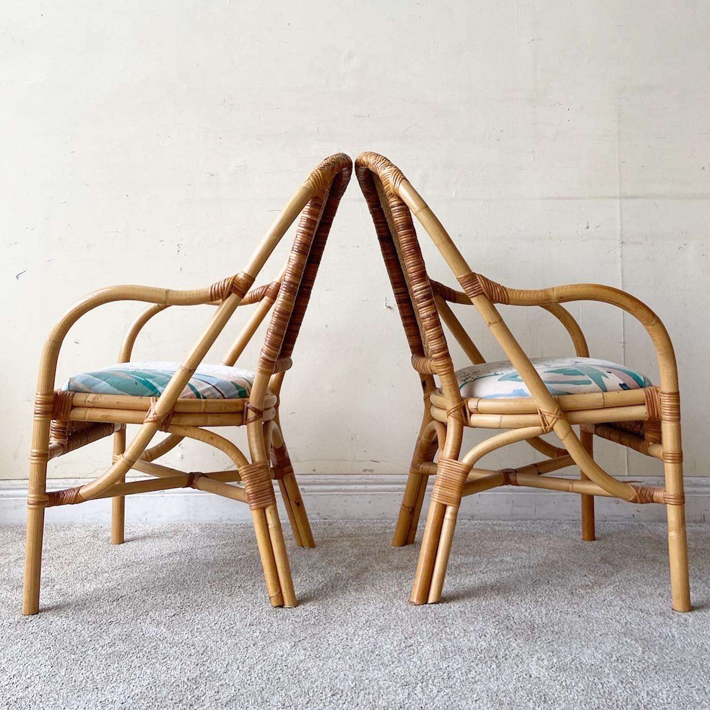 Bamboo wicker online chairs