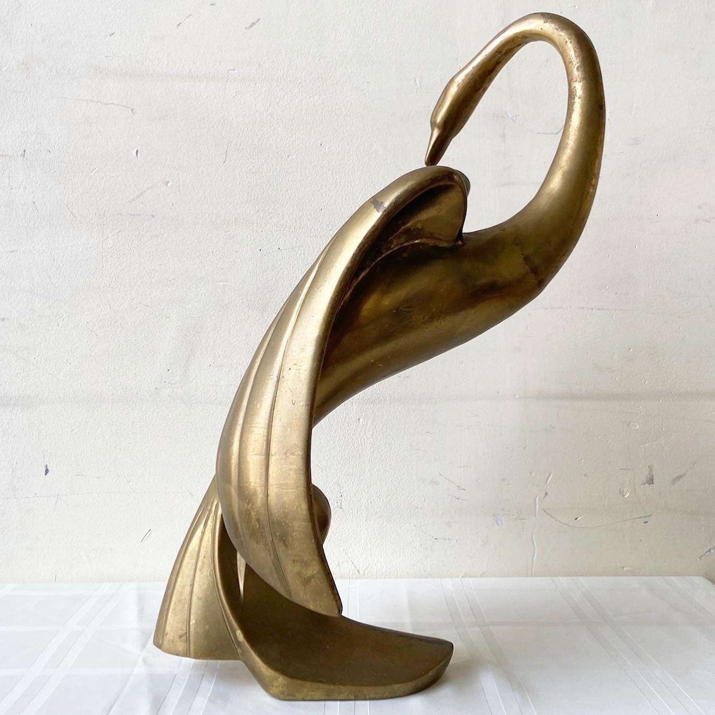 Modernist Brass Sculpture — counter-space
