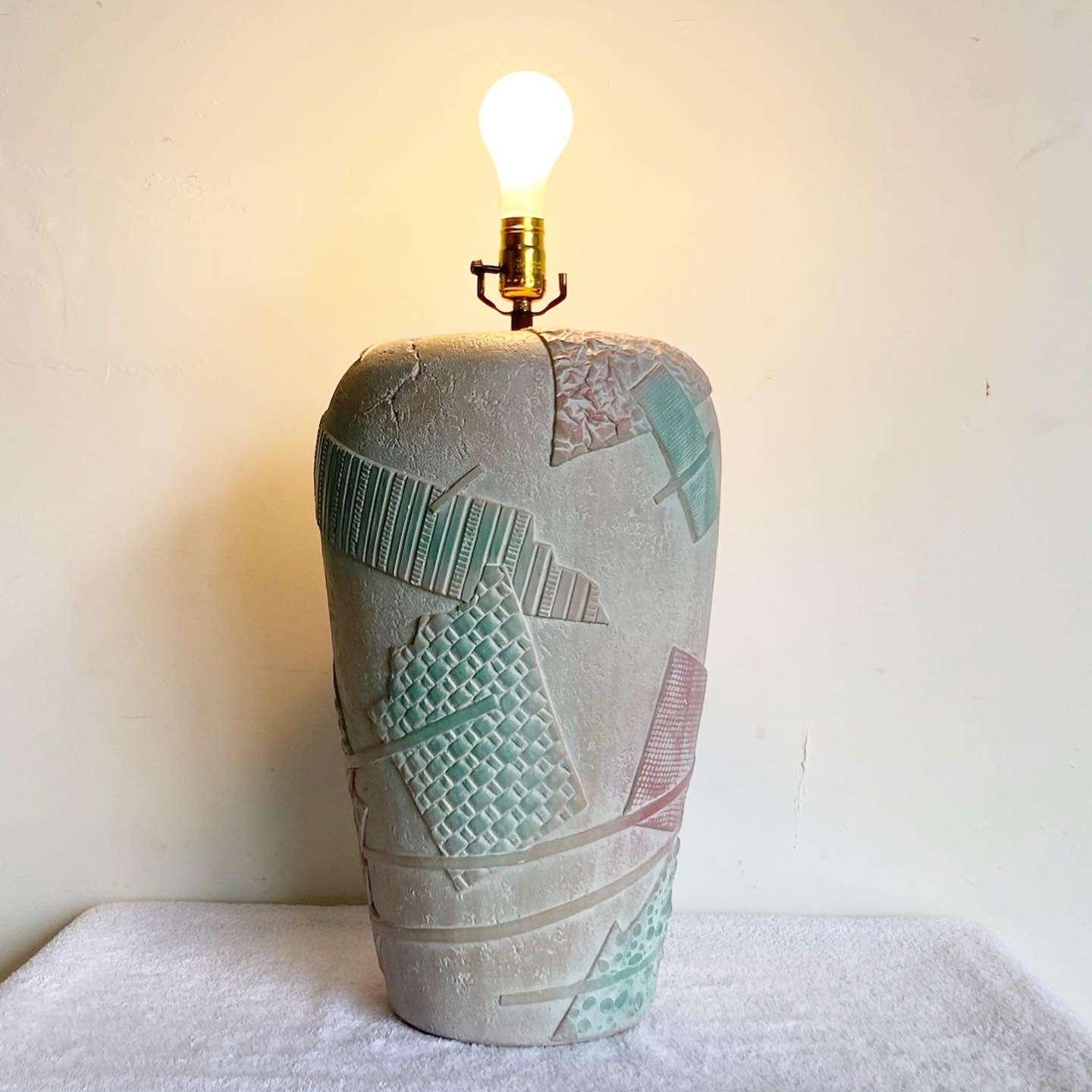 1980s Art Deco Revival Paolo Gucci Table Lamp