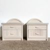 Vintage Boho Chic Pencil Reed Nightstands